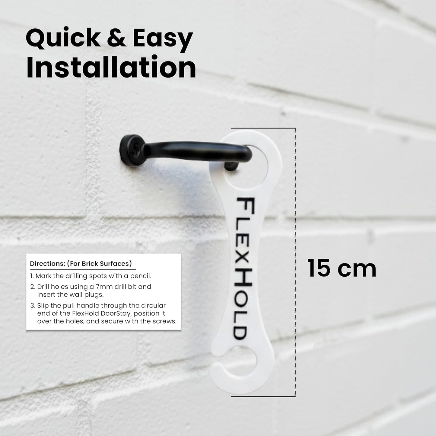 15cm Door Stay - 2 Pack - With Hardware